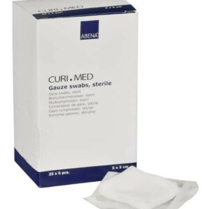 Curi-med compresses gaze stériles 5x5 cm 17 fils 5u/sac (125)