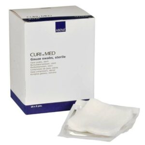 Curi-med compresses gaze stériles 7,5x7,5 cm 17 fils 5u/sac (125)