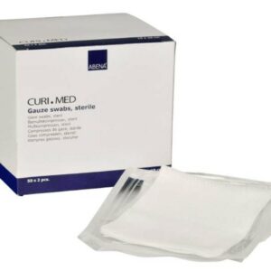 Curi-med compresses gaze stériles 10x10 cm 17 fils 2u/sac (100)