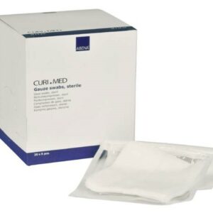 Curi-med compresses gaze stériles 10x10 cm 17 fils 5u/sac (125)