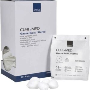 Curi-med boules gaze stériles diam.2,5cm 17fils 5u/sac (125)
