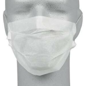 Masque papier élastiques 1 plis blanc (100)