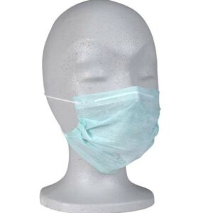 Masque hygiène élastiques 2 plis vert (60)