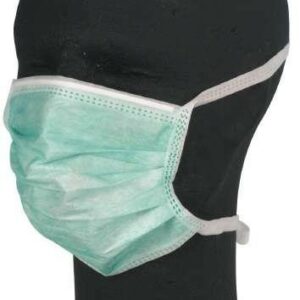 Masque très haute filtration lanières 3 plis vert (50)