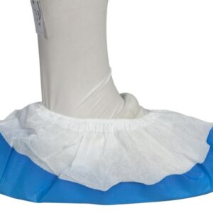 Surchaussures semelles antidérapantes - 40x16 cm - pe+pp bleu/blanc - 35g (50)