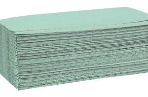 Essuie-mains gamme nature 1 pli pliage en z vert 25x23 cm 1 paquet de 250 formats