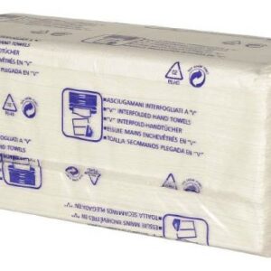 Essuie-mains pliés enchevétrés 25 x 21,5 cm. 1 paquet de 210 formats
