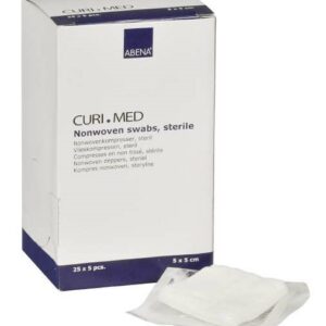 Curi-med compresses non-tissées stériles 5x5 cm 30g 5u/sac (125)
