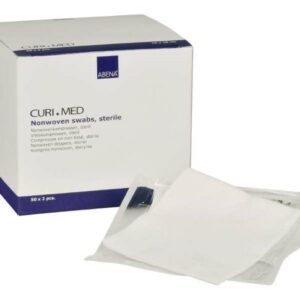 Curi-med compresses non-tissées stériles 10x10 cm 30g 2u/sac (100)
