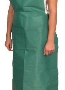 Tablier plastique et non-tissé autoclavable 70x143 cm vert (50)